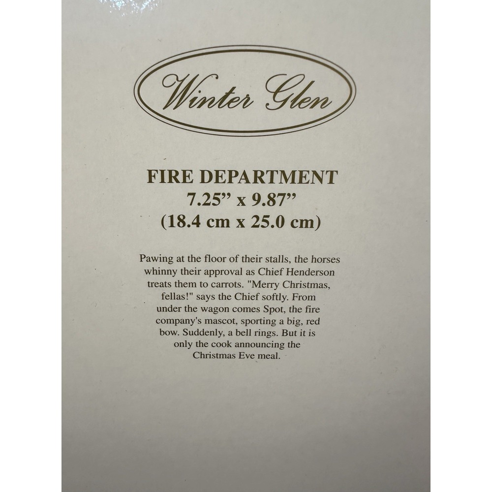 Lemax Christmas Village Ashton Engine Company No. 1 Winter Glen Fire 2001 - Picture 4 of 15